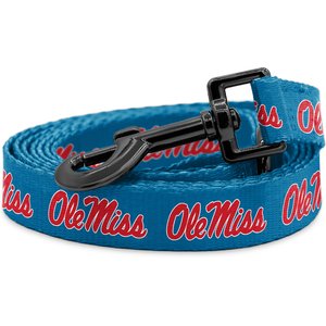 ShopInstaPets NCAA Polyester Dog Leash, 6-ft long, 1-in wide, Ole Miss