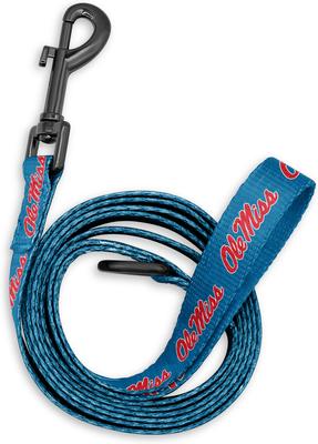 Show full view: ShopInstaPets NCAA Polyester Dog Leash, 6-ft long, 1-in wide, Ole Miss slide 2 of 3