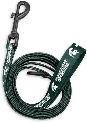 Show full view: ShopInstaPets NCAA Polyester Dog Leash, 6-ft long, 1-in wide, Michigan State Spartans slide 2 of 3