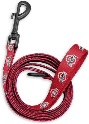 Show full view: ShopInstaPets NCAA Polyester Dog Leash, 6-ft long, 1-in wide, Ohio State Buckeyes slide 3 of 4