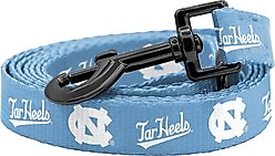 ShopInstaPets NCAA Polyester Dog Leash, 6-ft long, 1-in wide, North Carolina Tar Heels