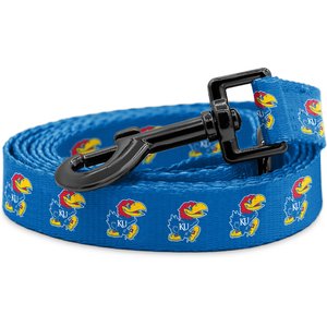 ShopInstaPets NCAA Polyester Dog Leash, 6-ft long, 1-in wide, Kansas Jayhawks