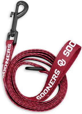 Show full view: ShopInstaPets NCAA Polyester Dog Leash, 6-ft long, 1-in wide, Oklahoma Sooners slide 2 of 3