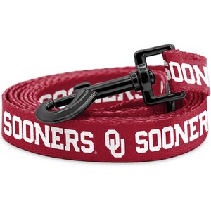 ShopInstaPets NCAA Polyester Dog Leash, 6-ft long, 1-in wide, Oklahoma Sooners