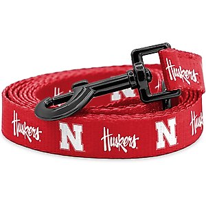 ShopInstaPets NCAA Polyester Dog Leash, 6-ft long, 1-in wide, Nebraska Huskers