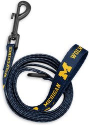 ShopInstaPets NCAA Polyester Dog Leash, 6-ft long, 1-in wide, Michigan Wolverines slide 2 of 3
