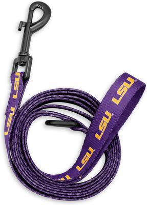 Show full view: ShopInstaPets NCAA Polyester Dog Leash, 6-ft long, 1-in wide, Louisiana State Tigers slide 2 of 3