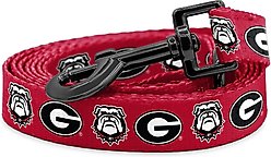 ShopInstaPets NCAA Polyester Dog Leash, 6-ft long, 1-in wide, Georgia Bulldogs