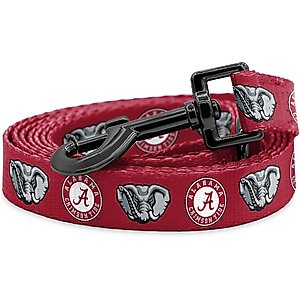 ShopInstaPets NCAA Polyester Dog Leash, 6-ft long, 1-in wide, Alabama Crimson Tide