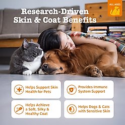 Zesty Paws Wild Alaskan Fish Oil Liquid Skin & Coat Supplement for Dogs & Cats, 32-fl oz bottle slide 2 of 8