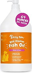 Zesty Paws Wild Alaskan Fish Oil Liquid Skin & Coat Supplement for Dogs & Cats, 64-fl oz bottle