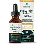 Pet Releaf Hip & Joint Releaf Organic Full Spectrum Hemp Extract Oil & Devils Claw Liquid Hip & Joint Health Supplement for Medium & Large Dogs, 1-fl oz bottle