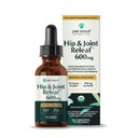 Pet Releaf Hip & Joint Releaf Organic Full Spectrum Hemp Extract Oil & Devils Claw Liquid Hip & Joint Health Supplement for Medium & Large Dogs, 1-fl oz bottle
