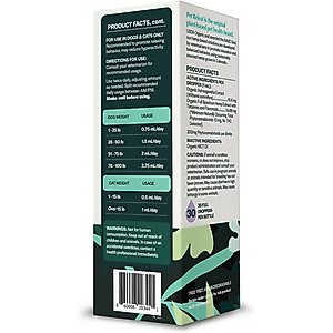 Pet Releaf Stress Releaf Organic Full Spectrum Hemp Extract Oil & Ashwagandha Liquid Calming Health Supplement for Small Dogs & Cats, 1-fl oz bottle