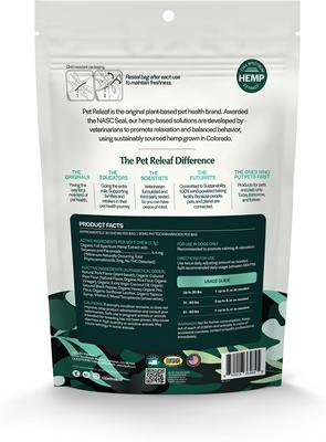 Show full view: Pet Releaf Edibites Stress Releaf Organic Peppered Bacon Flavored Chew Full Spectrum Hemp Extract Health Calming Supplement for Small Dogs, 30 count slide 3 of 4