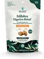 Pet Releaf Edibites Digestive Releaf Organic Sweet Potato Flavored Chew Full Spectrum Hemp Extract Digestive Health Supplement for Small Dogs, 30 count