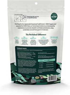 Show full view: Pet Releaf Edibites Stress Releaf Organic Peanut Butter & Carob Flavored Chew Full Spectrum Hemp Extract Calming Health Supplement for Small Dogs, 30 count slide 3 of 4