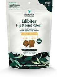 Pet Releaf Edibites Hip & Joint Releaf Organic Peanut Butter & Banana Flavored Chew Full Spectrum Hemp Extract Hip & Joint Health Supplement for Medium & Large Dogs, 30 count slide 1 of 2