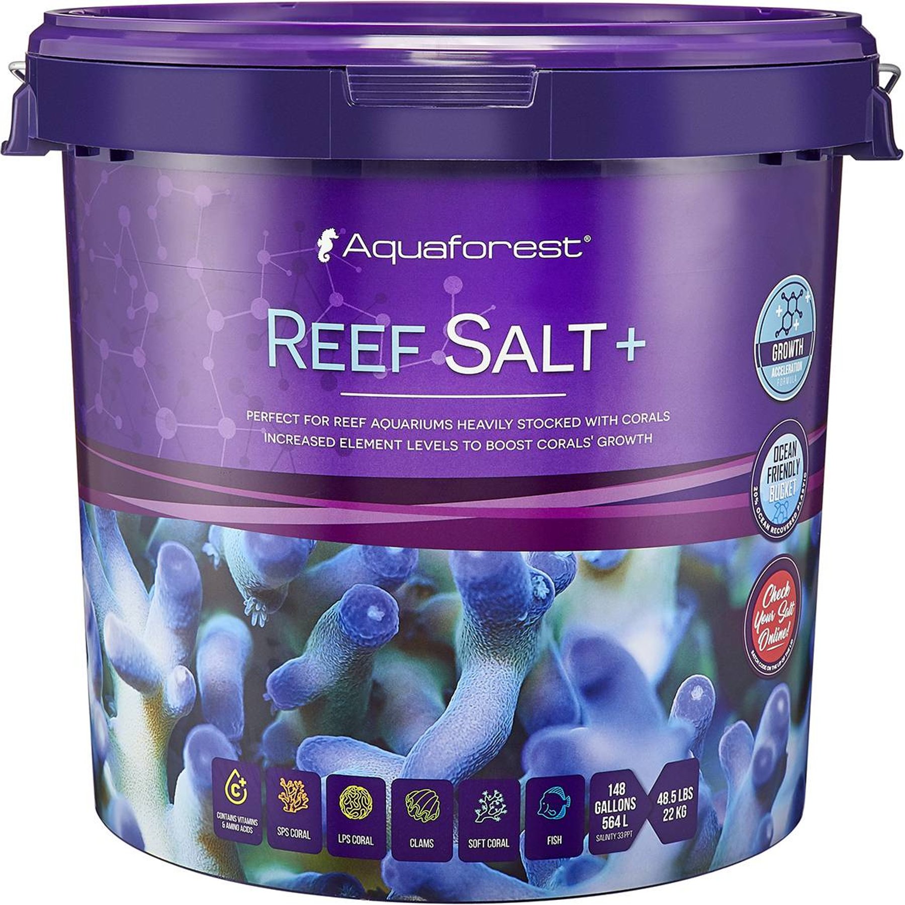 AquaForest Reef Salt + Mix for Aquariums, 148-gal bucket