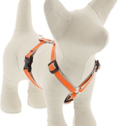 LupinePet Reflective Diamonds Adjustable Dog Harness, Orange Diamond, Small: 12 to 20-in chest, 1/2-in wide slide 1 of 6