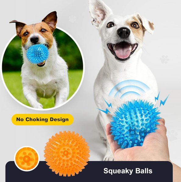 Nocciola Squeaky Ball Dog Toy