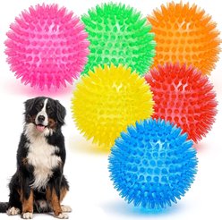 Nocciola 3.5-in Squeaky Ball Dog Toy, Color Varies