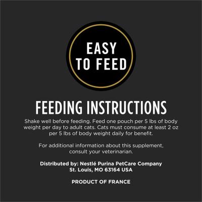 Show full view: Purina Pro Plan Veterinary Diets Hydra Care Liver Flavored Liquid Supplement for Cats, 3-oz pouch, case of 36 slide 10 of 13