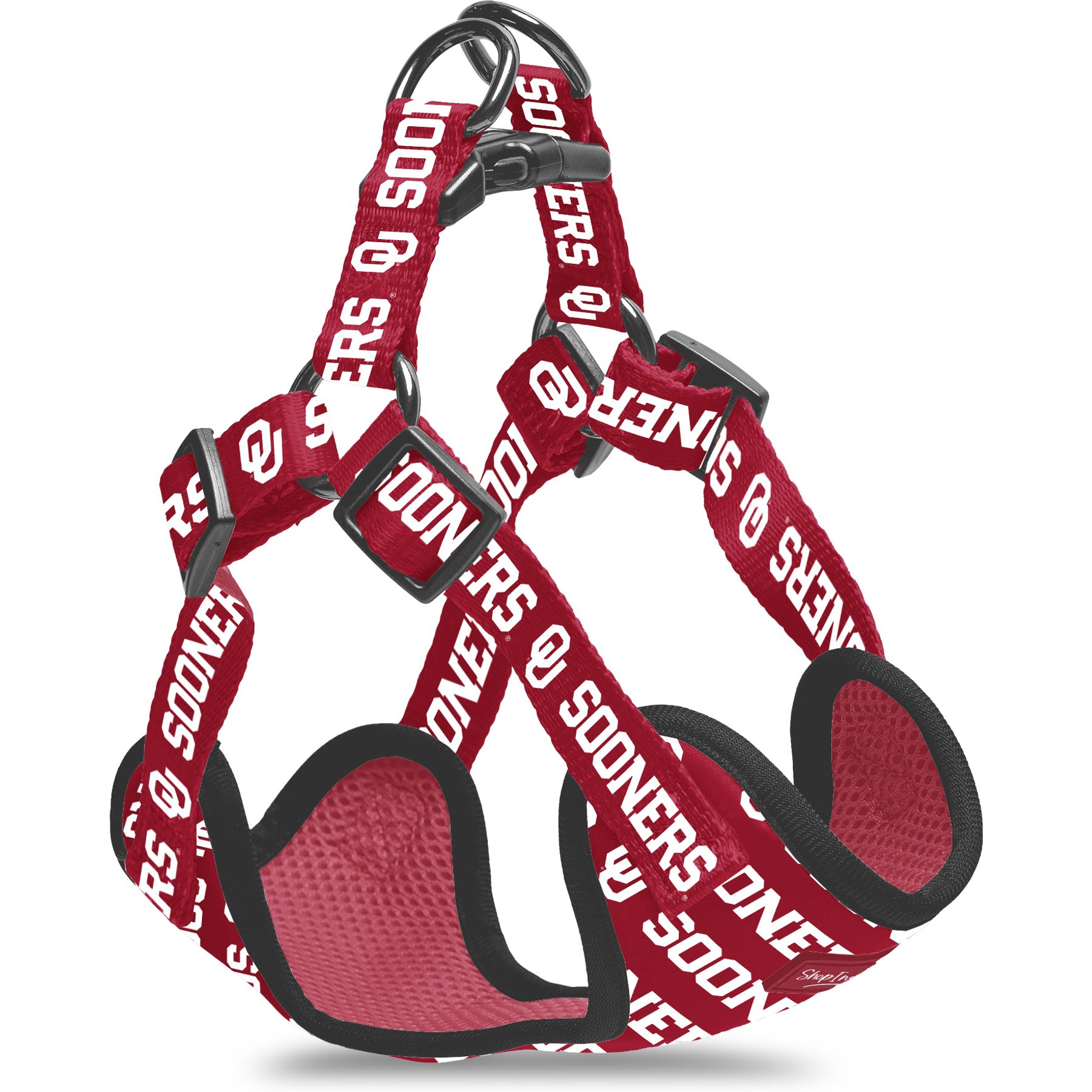 ShopInstaPets NCAA Basic Dog Harness, Large: 27 to 39-in chest, Oklahoma Sooners