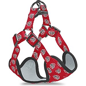 ShopInstaPets NCAA Basic Dog Harness, Large: 27 to 39-in chest, Ohio State Buckeyes