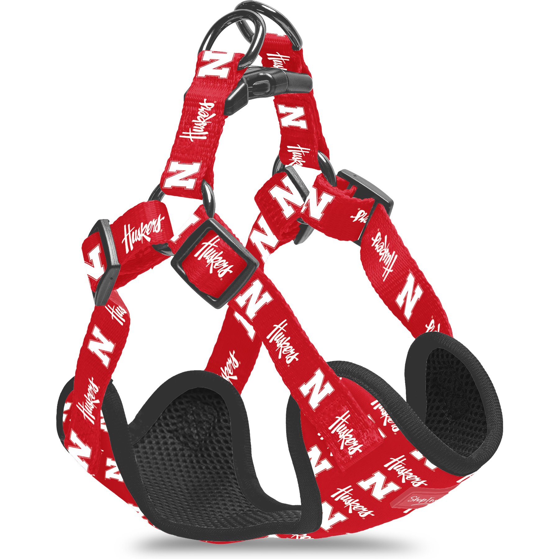 ShopInstaPets NCAA Basic Dog Harness, Large: 27 to 39-in chest, Nebraska Huskers