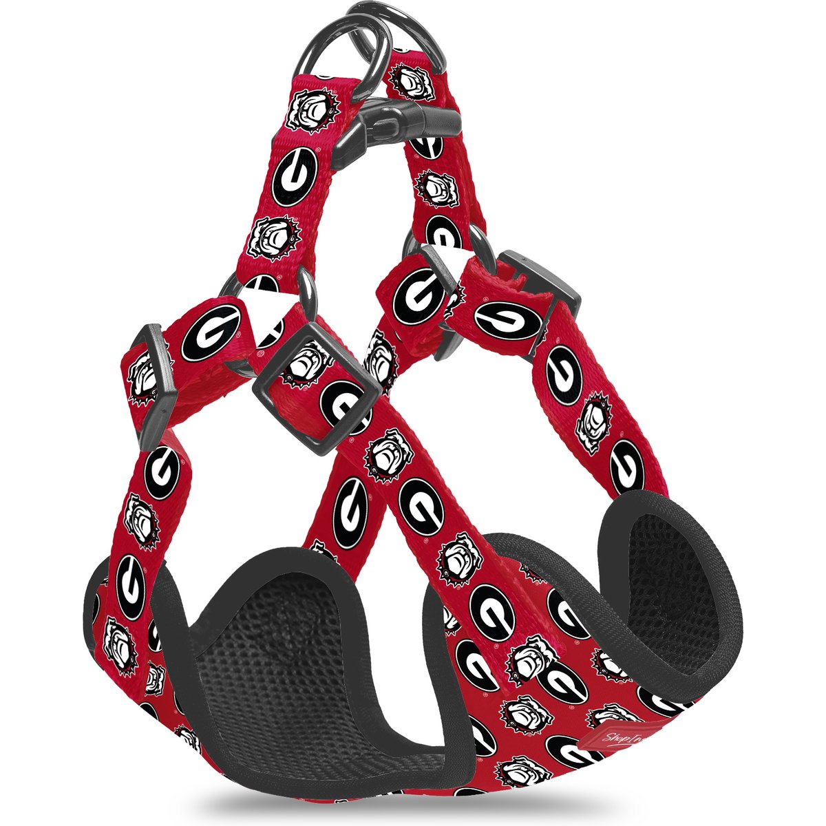 ShopInstaPets NCAA Basic Dog Harness, Large: 27 to 39-in chest, Georgia Bulldogs
