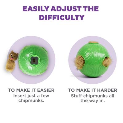 Show full view: Nina Ottosson by Outward Hound Snuffle N' Treat Interactive Puzzle Ball & Treat Dispenser Dog Toy, Green slide 6 of 11