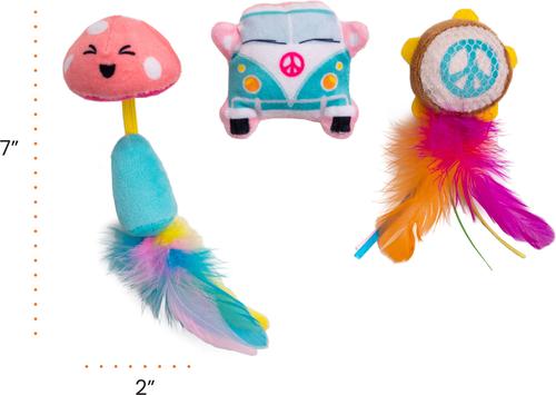Show full view: Catstages Festival-Themed Interactive Plush Catnip Cat Toy, Multicolor, 3 count slide 9 of 11
