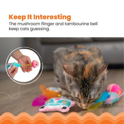 Show full view: Catstages Festival-Themed Interactive Plush Catnip Cat Toy, Multicolor, 3 count slide 2 of 11