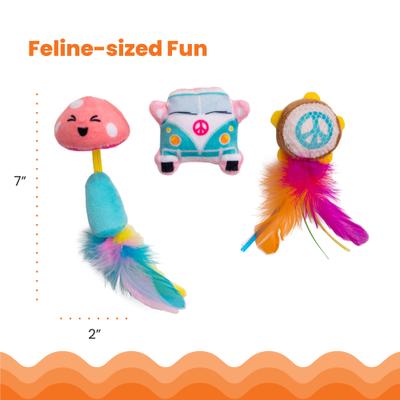 Show full view: Catstages Festival-Themed Interactive Plush Catnip Cat Toy, Multicolor, 3 count slide 5 of 11
