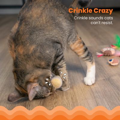 Show full view: Catstages Purrsecco & Cupcakes Plush Interactive Catnip Cat Toy, Multicolor, 6 count slide 3 of 10