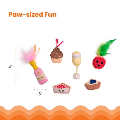 Show full view: Catstages Purrsecco & Cupcakes Plush Interactive Catnip Cat Toy, Multicolor, 6 count slide 5 of 10