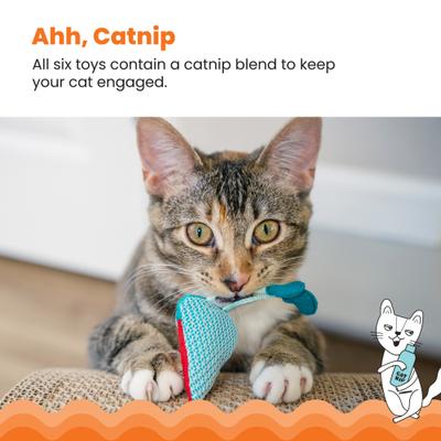 Show full view: Catstages Garden Fur-ends Plush Catnip Cat Toy, Multicolor, 6 count slide 4 of 10