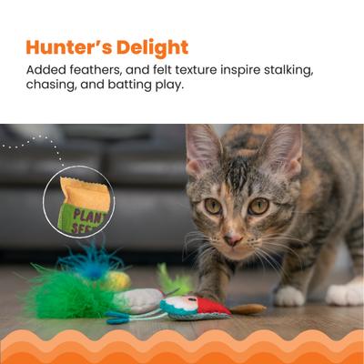 Show full view: Catstages Garden Fur-ends Plush Catnip Cat Toy, Multicolor, 6 count slide 2 of 10