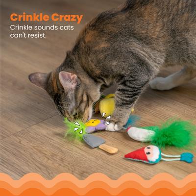 Show full view: Catstages Garden Fur-ends Plush Catnip Cat Toy, Multicolor, 6 count slide 3 of 10