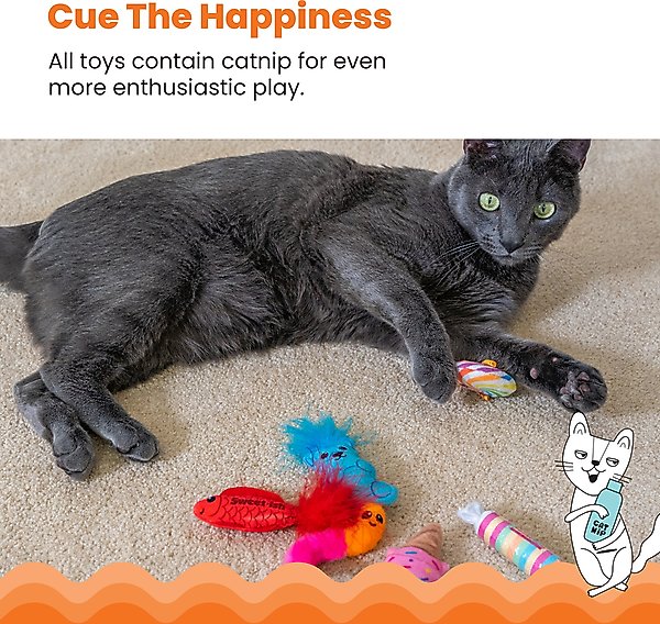 Show full view: Catstages Kitty Sweet Treats Plush Catnip Cat Toys, Multicolor, 6 count slide 4 of 11