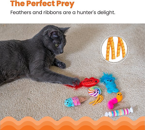 Show full view: Catstages Kitty Sweet Treats Plush Catnip Cat Toys, Multicolor, 6 count slide 2 of 11