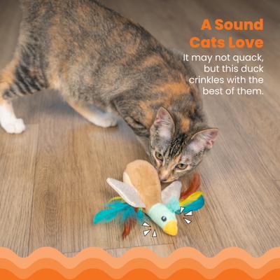 Show full view: Catstages Flapperz Duck Plush Interactive Catnip Cat Toy, Multicolor slide 3 of 10