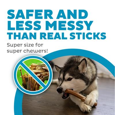 Show full view: Petstages Super Dogwood Stick Tough Dog Chew Toy, Medium slide 3 of 12