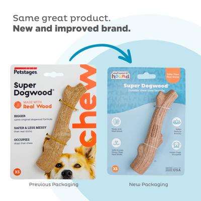 Show full view: Petstages Super Dogwood Stick Tough Dog Chew Toy, X-Small slide 8 of 12