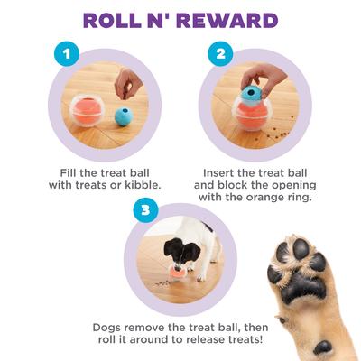 Show full view: Outward Hound Dog Rumble Puzzle Ball Puzzle & Treat Maze Interactive Dog Toy, Orange slide 4 of 10