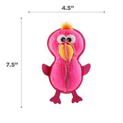 Show full view: Outward Hound Xtreme Seamz Flamingo Squeaky Durable Dog Toy, Pink, Medium slide 6 of 8