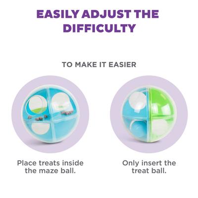 Show full view: Outward Hound A-Maze Ball Puzzle & Treat Maze Interactive Dog Toy, Green slide 5 of 10