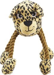 Outward Hound Tuggy Buddyz Leopard Rope Squeaky Dog Toy
