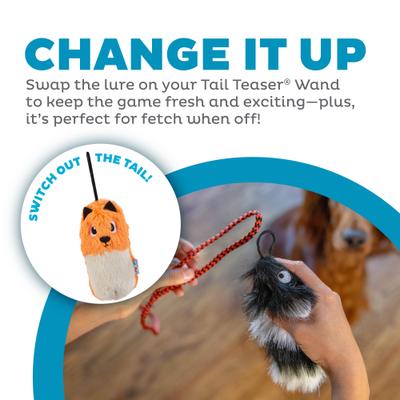 Show full view: Outward Hound Fox Tail Teaser Wand Dog Toy Replacement Lure slide 2 of 8